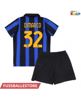 Günstige Inter Milan Federico Dimarco #32 Heimtrikotsatz Kinder 2026-27 Kurzarm (+ Kurze Hosen)